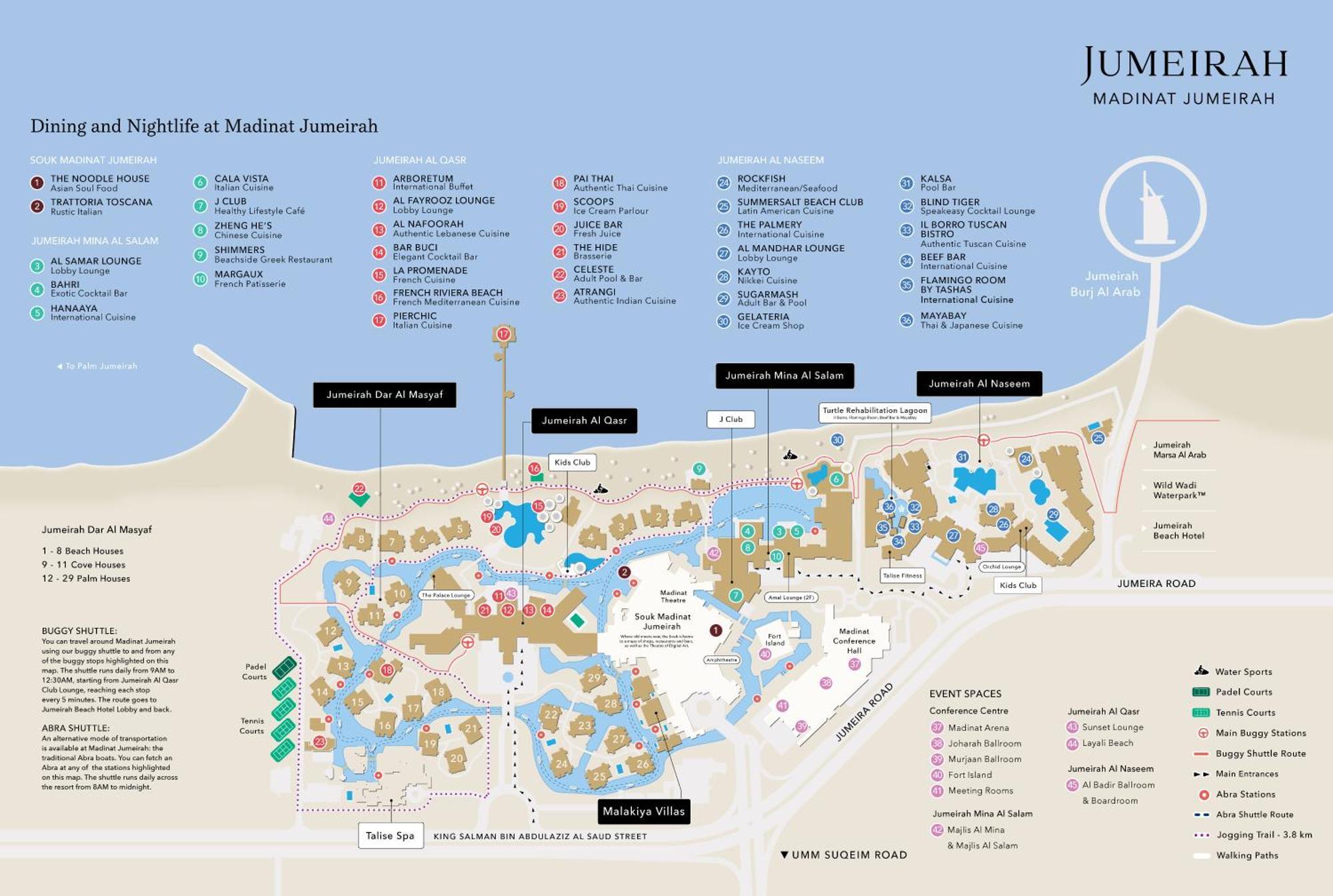 Jumeirah Al Qasr Dubai Eksteriør bilde Jumeirah at Madinat Jumeirah map